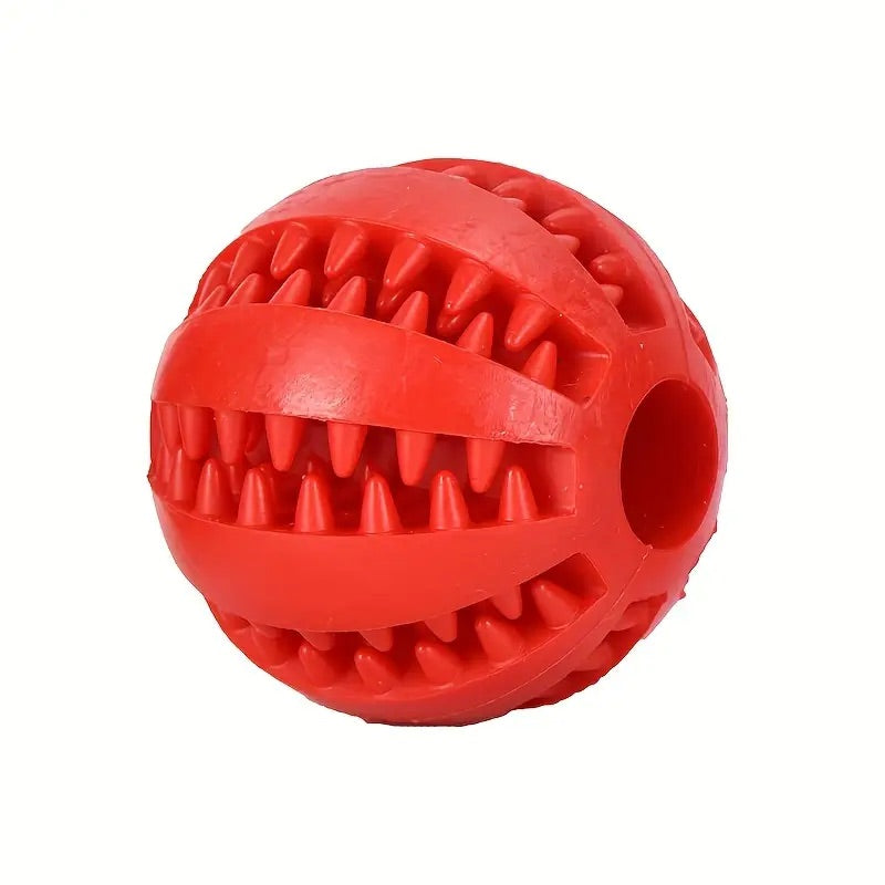 Treat Ball Toy for Small Pets - Rubber Dog Ball Toy with