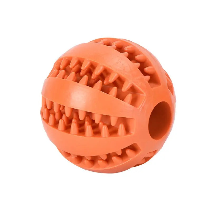 Treat Ball Toy for Small Pets - Rubber Dog Ball Toy with