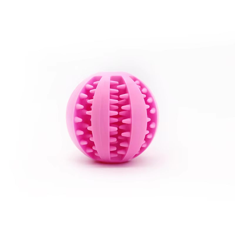 Treat Ball Toy for Small Pets - Rubber Dog Ball Toy with