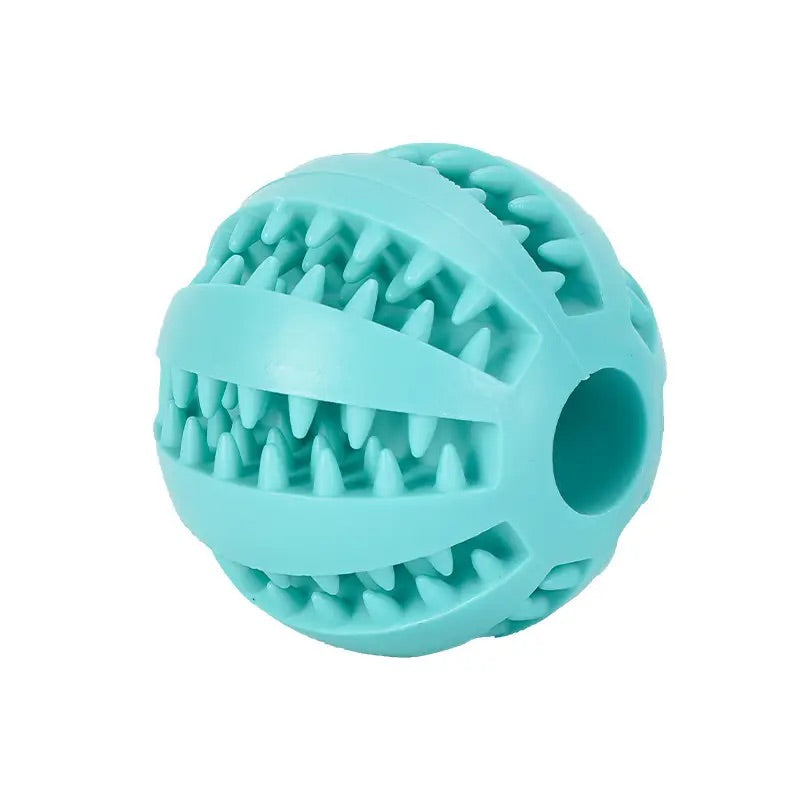 Treat Ball Toy for Small Pets - Rubber Dog Ball Toy with