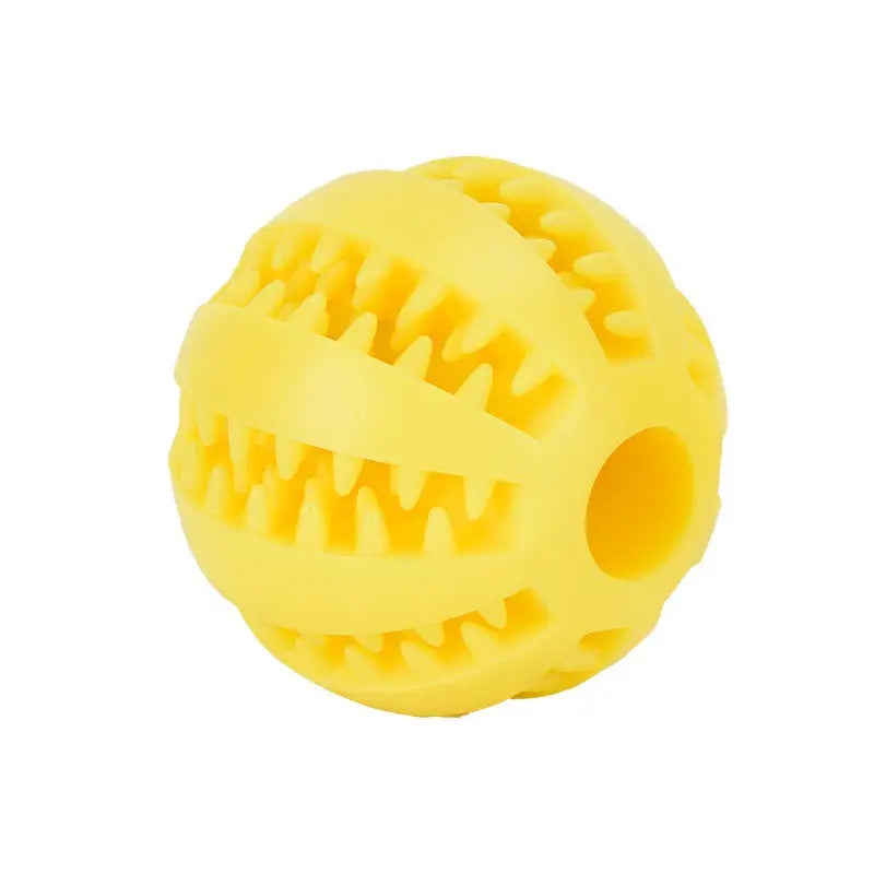 Treat Ball Toy for Small Pets - Rubber Dog Ball Toy with