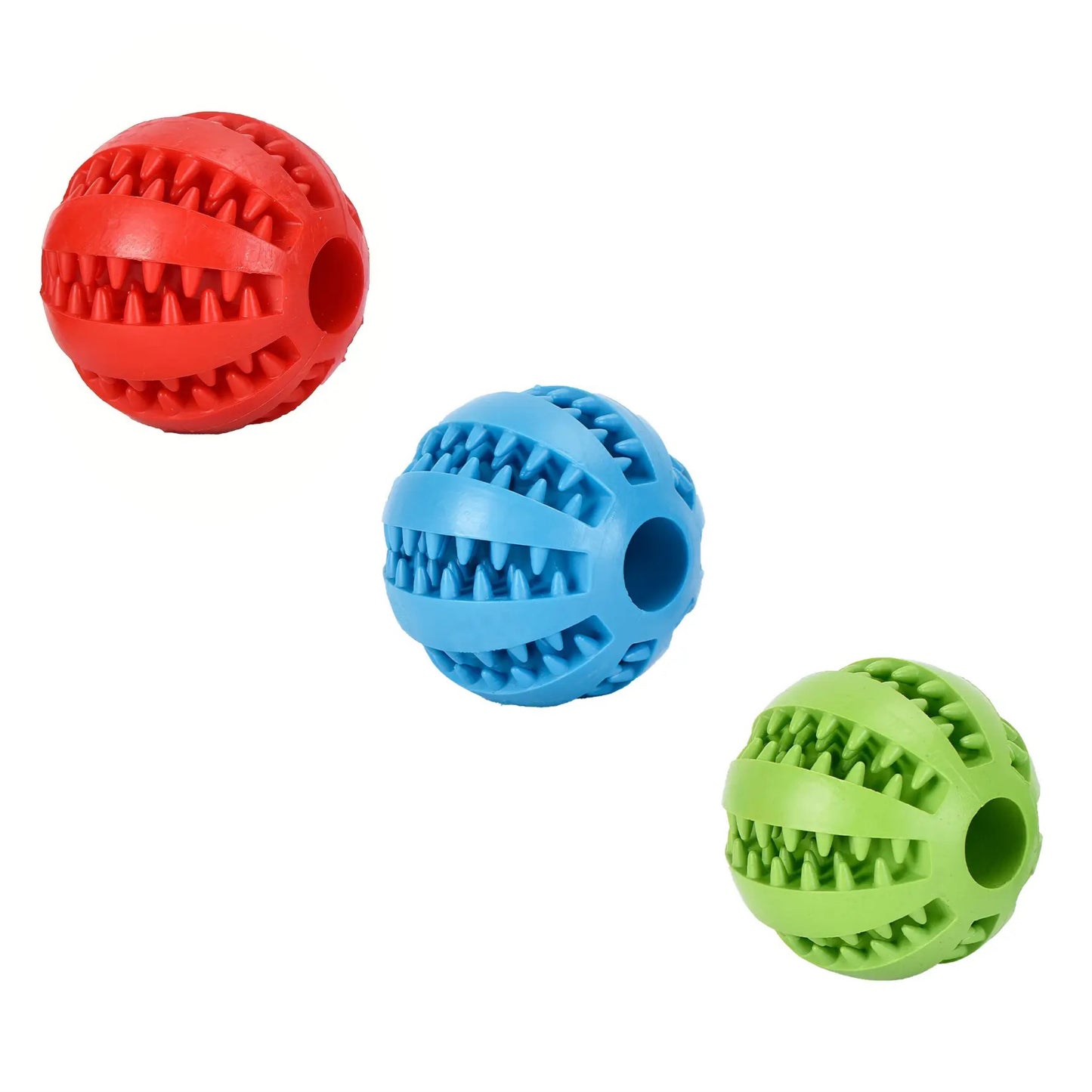 Treat Ball Toy for Small Pets - Rubber Dog Ball Toy with